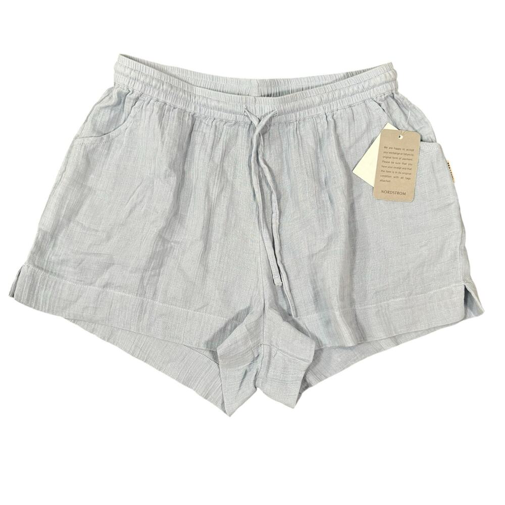 Nordstrom Women's Blue Gauze Drawstring Shorts Size S
